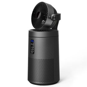 2-in-1 Oscillating Air Purifier Fan ,Space Gray, Smart WiFi, Washable Filter, Covers 1980 Sq.Ft, Ideal for Large Whole-House Indoor Rooms