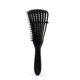 Detangling Hair Brush Massage Wet Hair Comb Detangler Hair Brush Wavy/Curly Wet/Dry/Oil/Thick Hair (Color: BLACK)