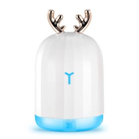 Ultrasonic Cool Mist Humidifier 220ml Air Diffuser Atomizer with 7 Color Breathing Lights for Home Office Gym Relax (Model: Deer)